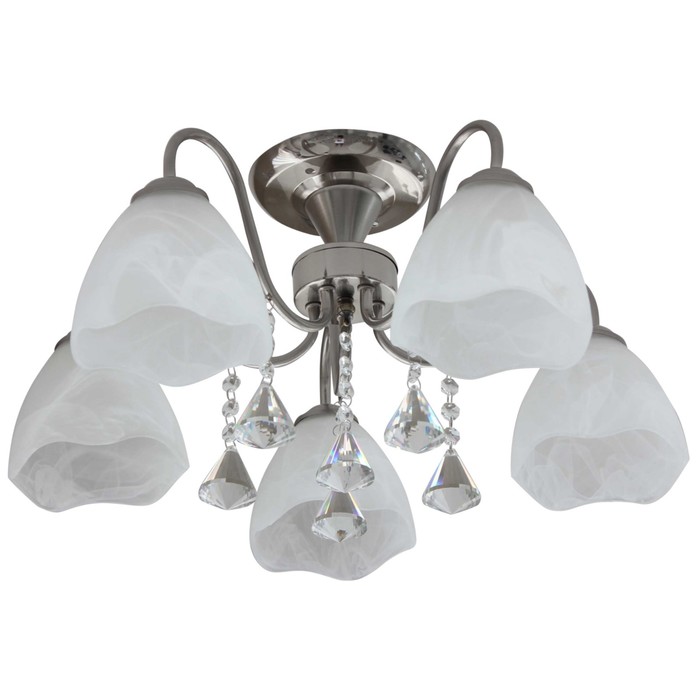 Люстра "Таисия" 5 ламп E27 60Вт сатин никель