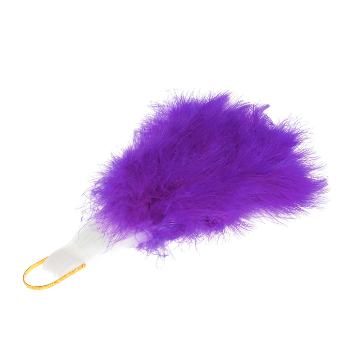 Веер пуховой 30 см, цвет фиолетовый