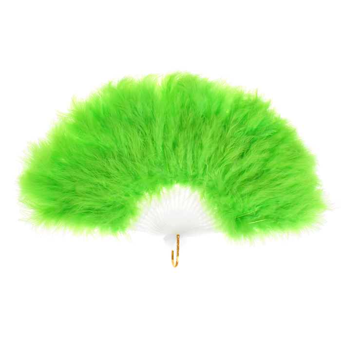 Веер пуховой 30 см, цвет салатовый