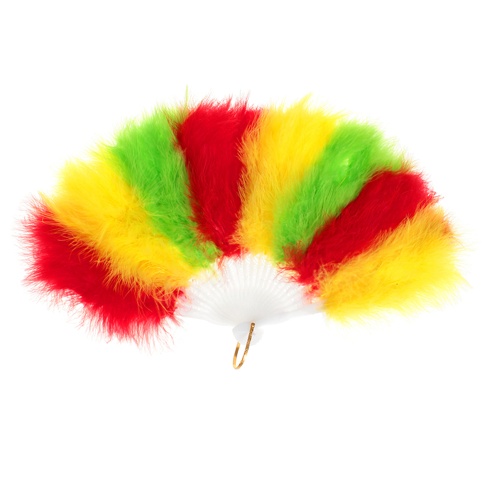 Веер пуховой 30 см, цветной