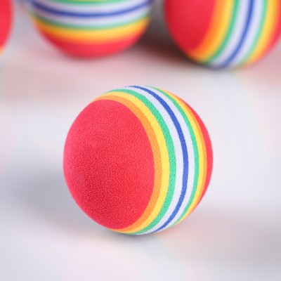 Набор мягких мячей для гольфа "Радуга", 6 шт, d=4 см