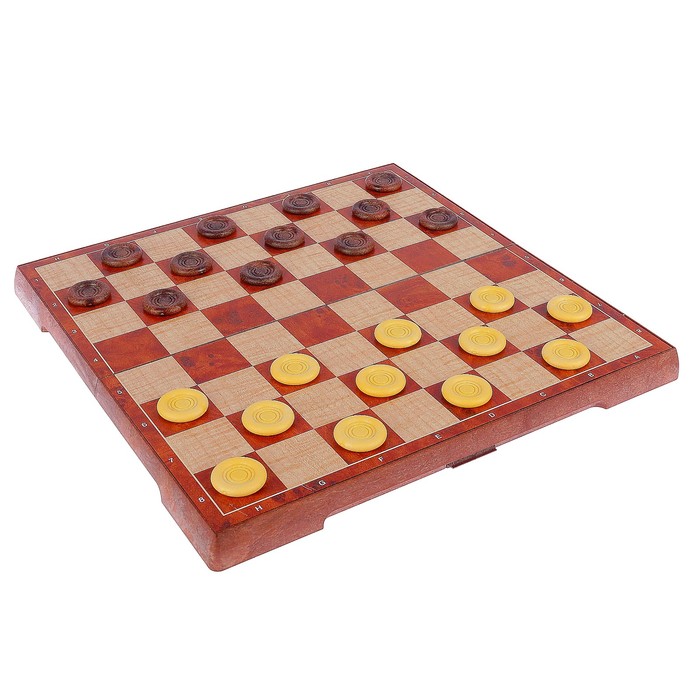 Игра настольная 2 в 1 шахматы+шашки, пластик, 31*31см