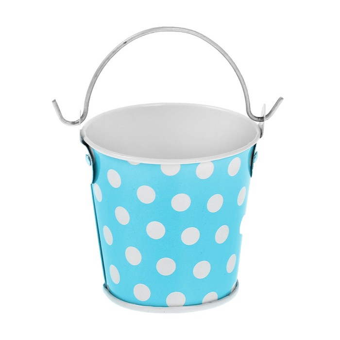 Ведерко малое "Горох", цвет голубой