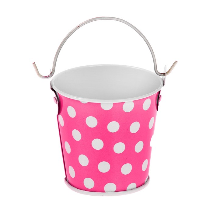 Ведерко малое "Горох", цвет розовый