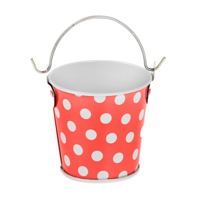 Ведерко малое "Горох", цвет красный