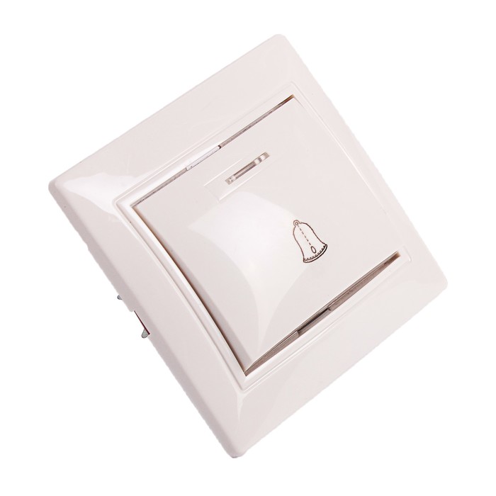 Выключатель-кнопка Smartbuy "Венера", 10 А , с индикатором, белая