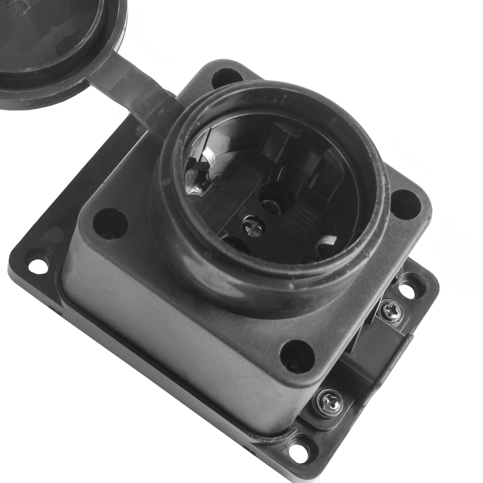 Розетка каучуковая Smartbuy, настенная, 16 A, 2P + PE , 250 В, с защитной крышкой, IP44