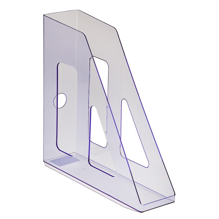 Лоток для бумаг вертикальный "Актив", тонированный голубой