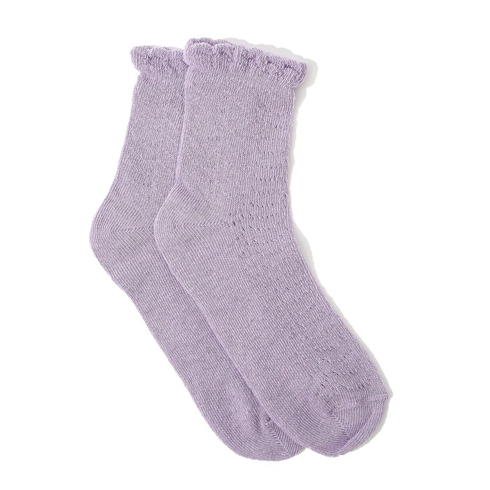 Носки детские, цвет сиреневый размер 22-24