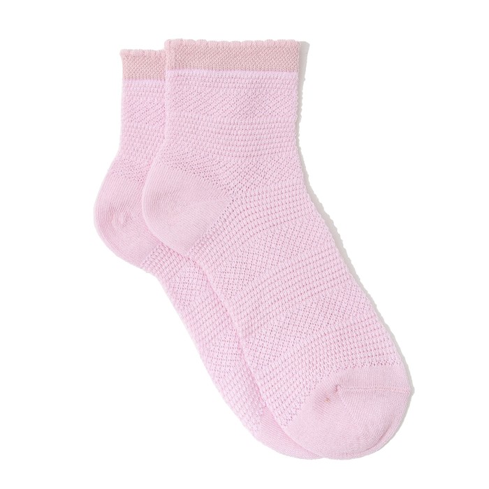 Носки детские, цвет светло-розовый, размер 20-22
