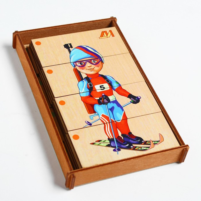 Пазл "Сложи картинку. Зимние виды спорта."