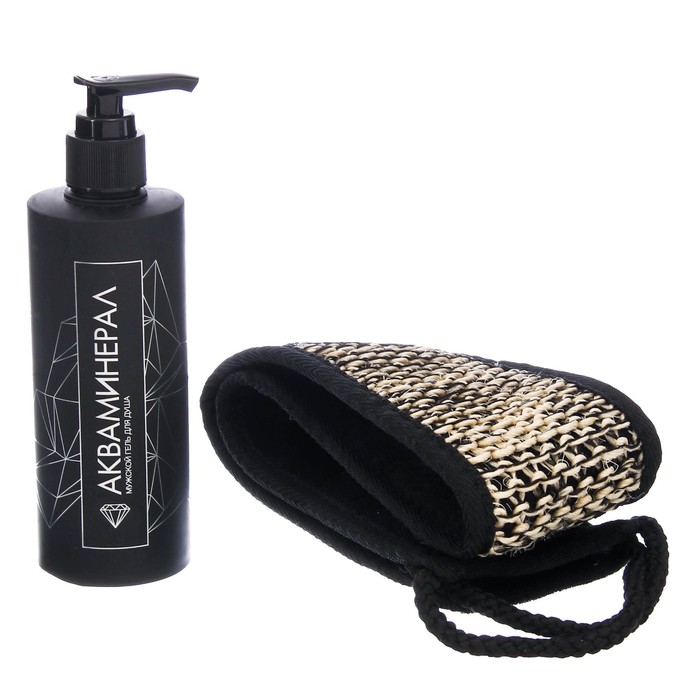 Подарочный набор "Новых свершений": гель для душа, мочалка