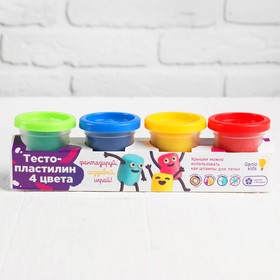 Набор для детского творчества «Тесто-пластилин, 4 цвета» от Сима-ленд