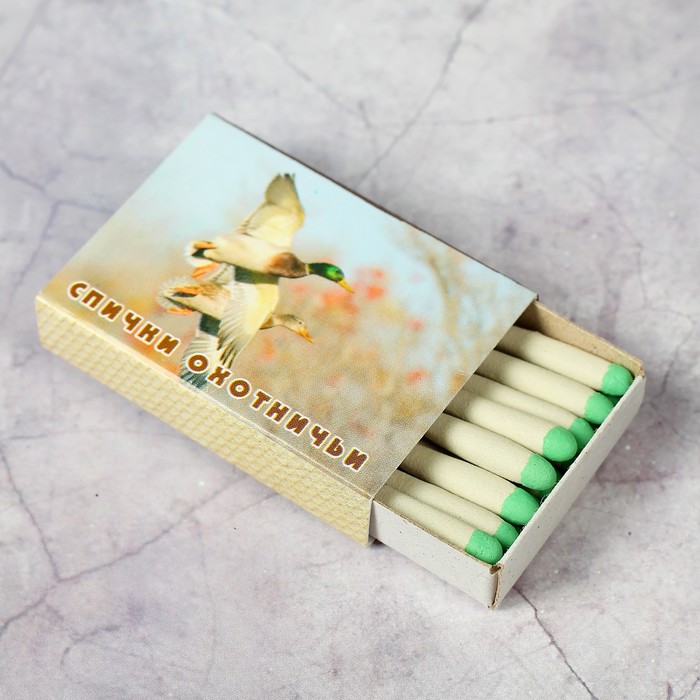 Спички охотничьи наполнением 15 шт. Победа