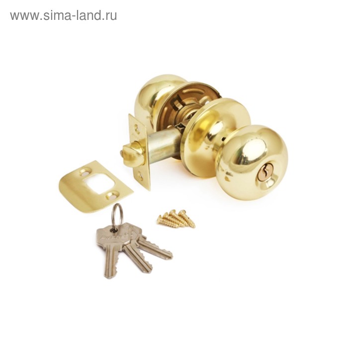 Ручка-защёлка AVERS 6082-01-G с ключом, с фиксатором, цвет золото