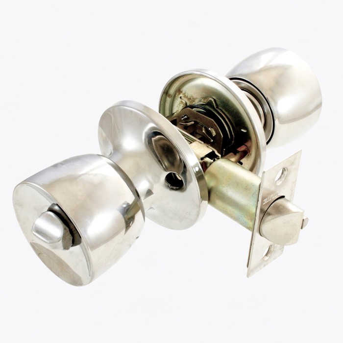 Ручка-защёлка АЛЛЮР 5562 BK CP, с фиксатором, цвет хром