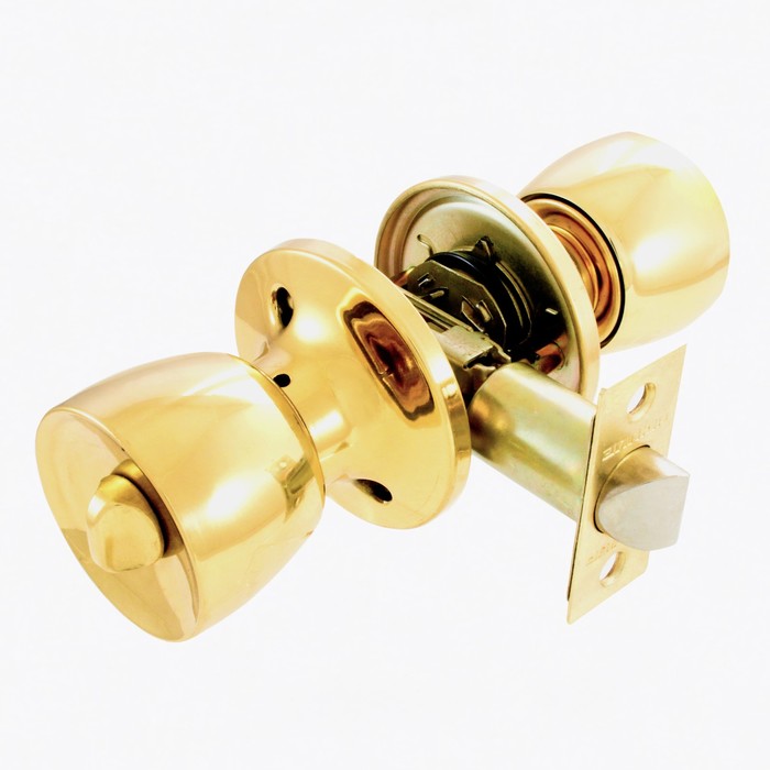 Ручка-защёлка АЛЛЮР 5562 BK PB, с фиксатором, цвет латунь