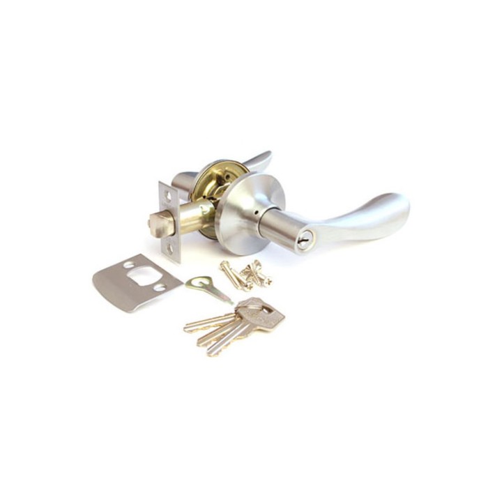 Ручка-защёлка APECS 0891-01-CRM, с ключом, с фиксатором, цвет матовый хром