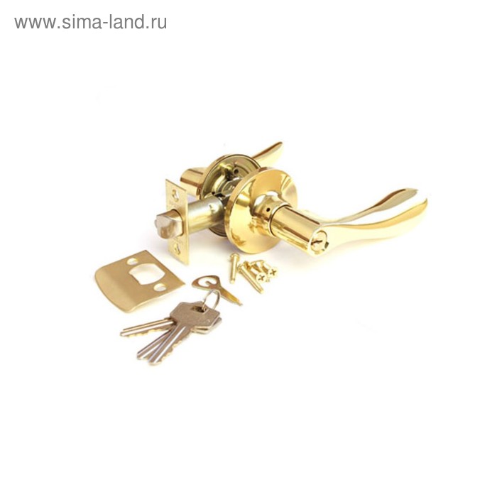 Ручка-защёлка APECS 0891-01-G, с ключом, с фиксатором, цвет золото