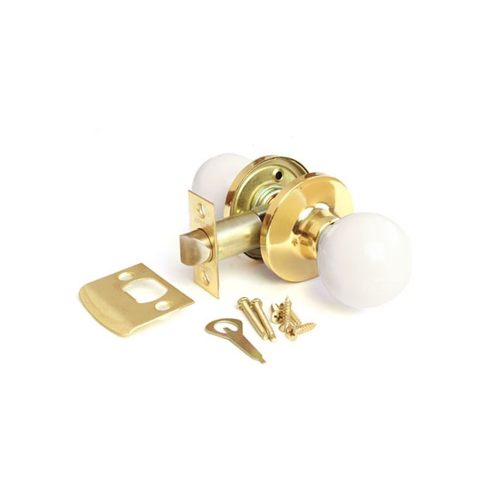 Ручка-защёлка APECS 6072-05-G/W, пустая, цвет золото/белый