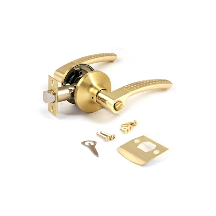 Ручка-защёлка APECS 8026-03-GМ/G, с фиксатором, цвет матовое золото/золото