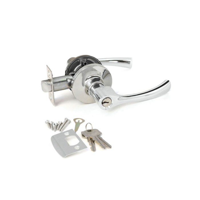 Ручка-защёлка APECS 8069-01-CR, с ключом, с фиксатором, цвет хром