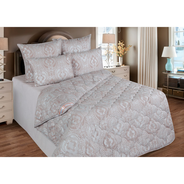 Одеяло станд. 140*205,ОМТ300-15, шерсть овечья,ткань тик, п/э