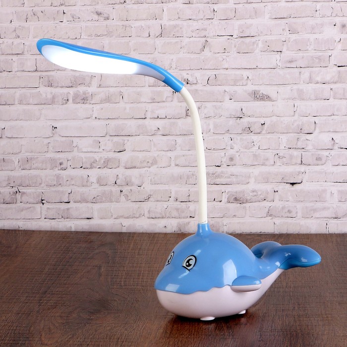 Лампа настольная сенсор 3 режима 2W LEDх10 USB "Дельфинчик" МИКС 38х17х12 см