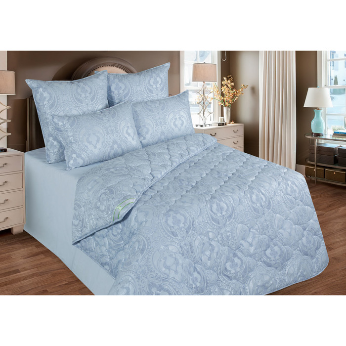 Одеяло обл. 172*205, ОБТ150-17, бамбуковое волокно, ткань тик, п/э