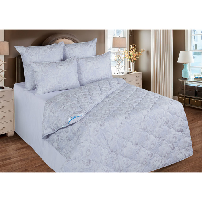 Одеяло зимнее 220*205,ОЛТ-20, иск. лебяжий пух,ткань тик, п/э