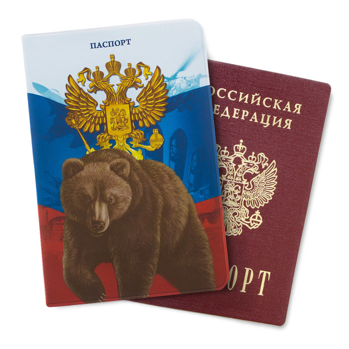 Обложка для паспорта "Медведь"