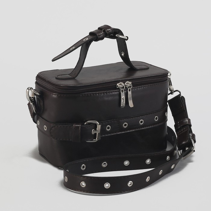 Сумка женская, отдел на молнии с клапаном, цвет шоколадный