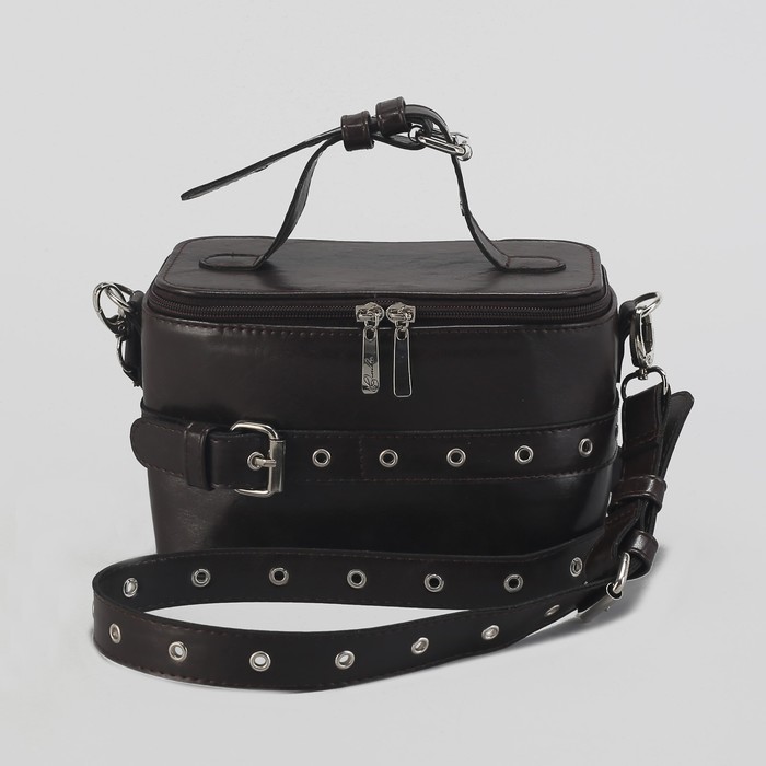 Сумка женская, отдел на молнии с клапаном, цвет шоколадный