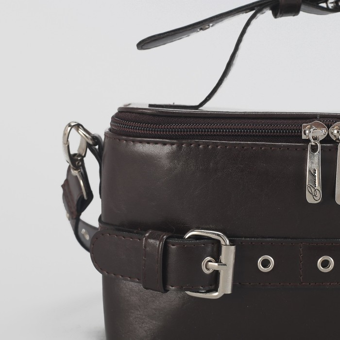 Сумка женская, отдел на молнии с клапаном, цвет шоколадный