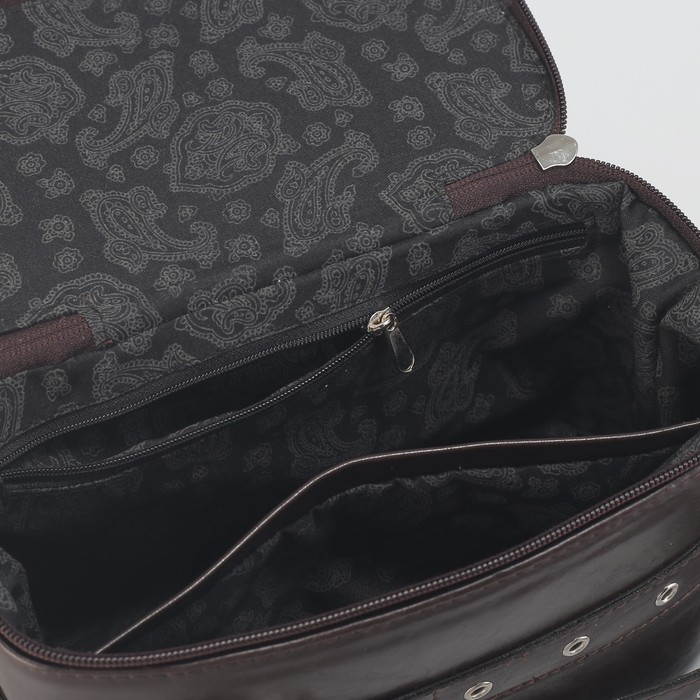 Сумка женская, отдел на молнии с клапаном, цвет шоколадный