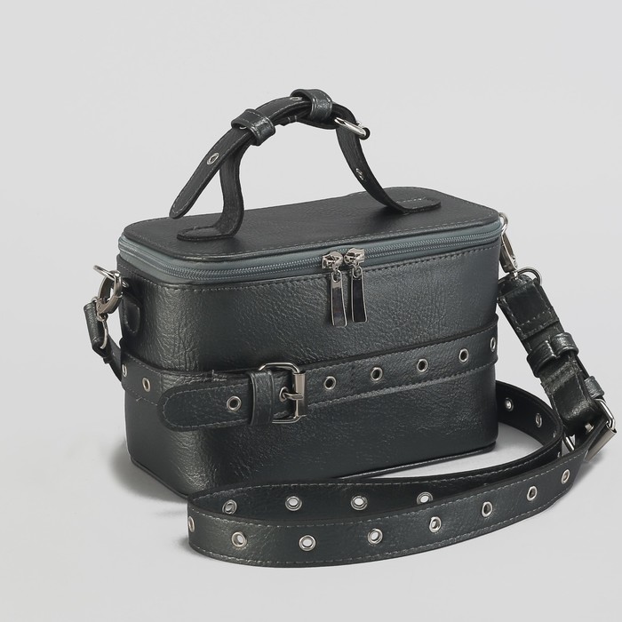 Сумка женская, отдел на молнии с клапаном, цвет зелёный