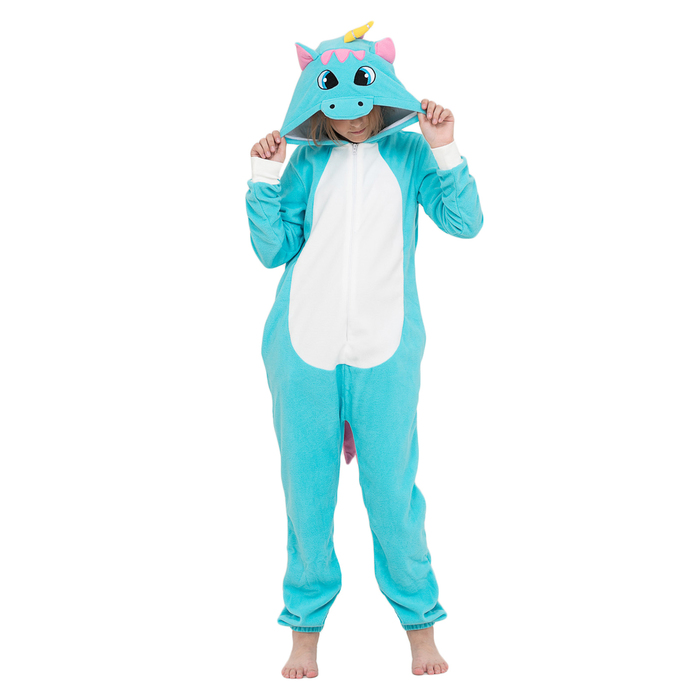 Комбинезон-кигуруми детский "Бирюзовый единорог", рост 104 см
