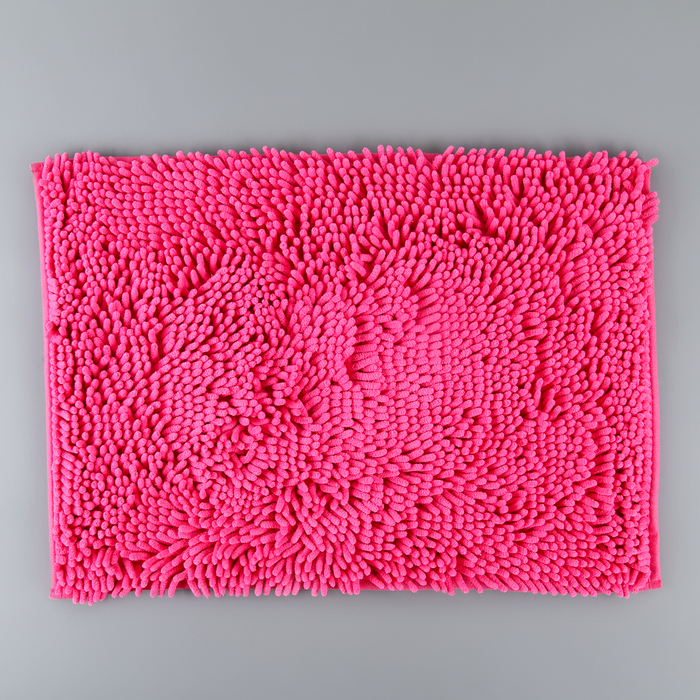 Коврик для ванной "Букли", цвет розовый