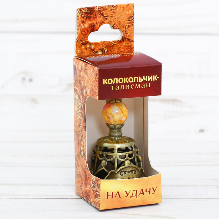 Колокольчик с акриловым элементом "Удачи"