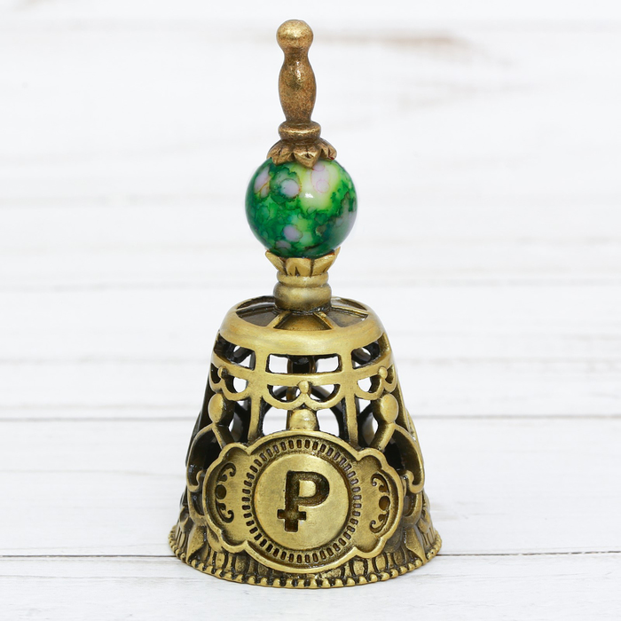 Колокольчик с акриловым элементом "Рубль"