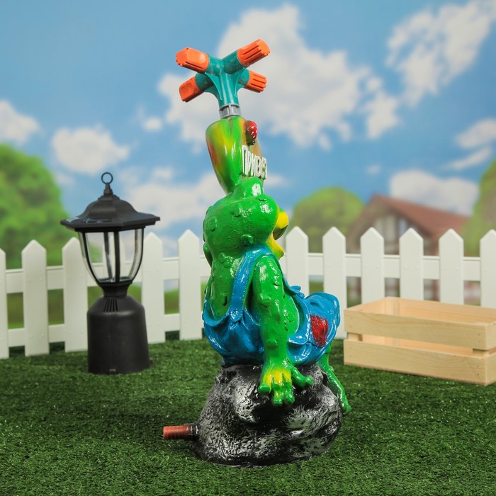 Садовая фигура-Поливалка «Лягушка - Привет»