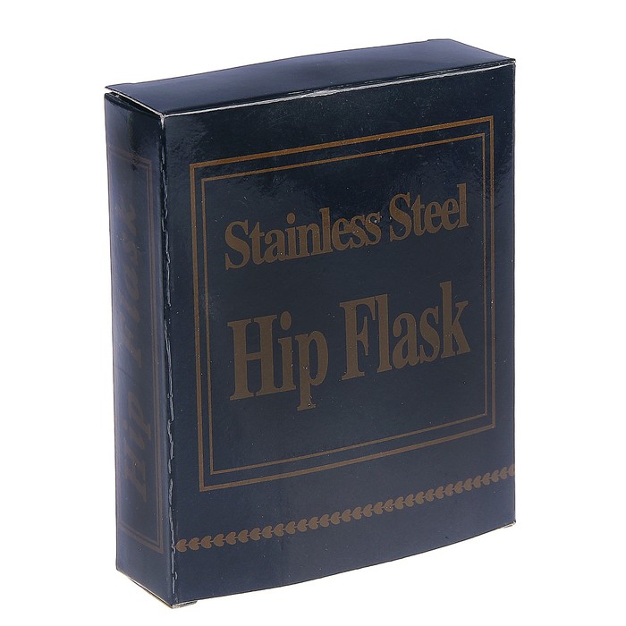 Фляжка 180 мл, эмблема Санкт-Петербурга, кожзам, малиновая, 11х9.5 см