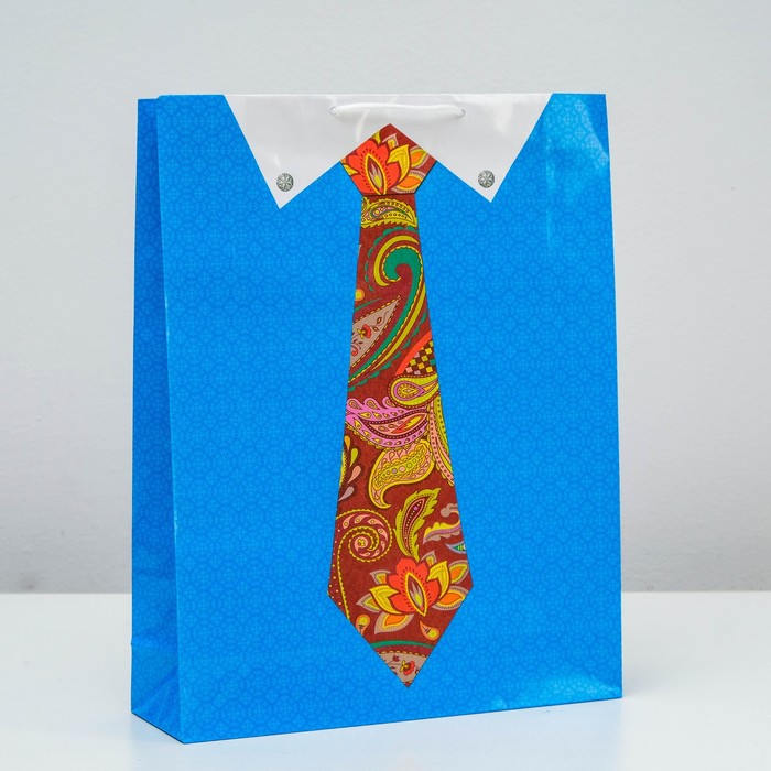 Пакет подарочный "Галстук", 42,5 х 33 х 10 см