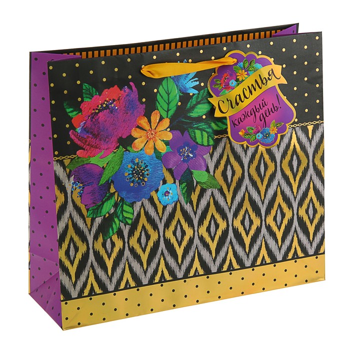 Пакет подарочный "Сатурн" люкс, 32 х 36 х 12 см