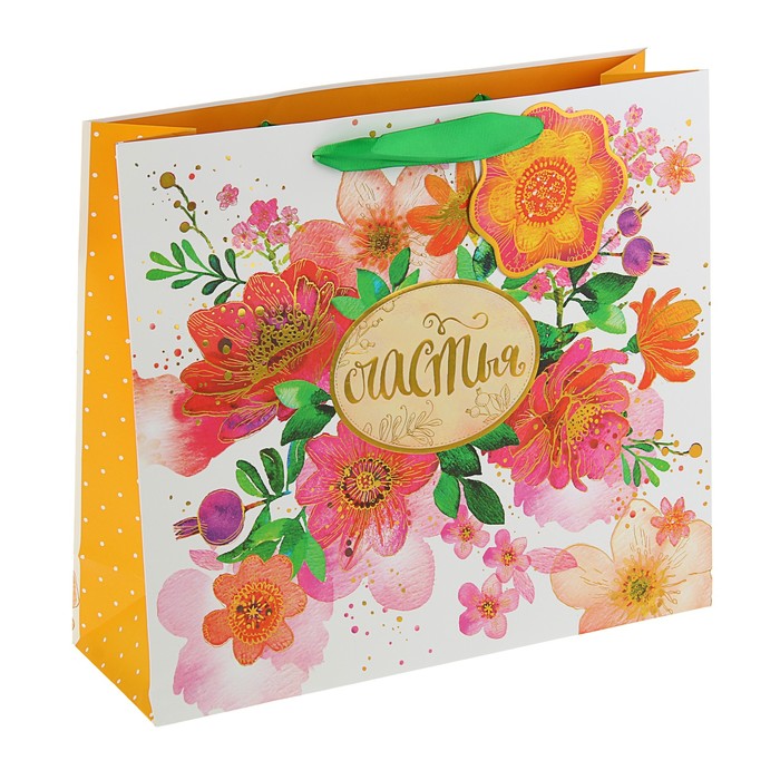 Пакет подарочный "Нежные чувства" люкс, 32 х 36 х 12 см