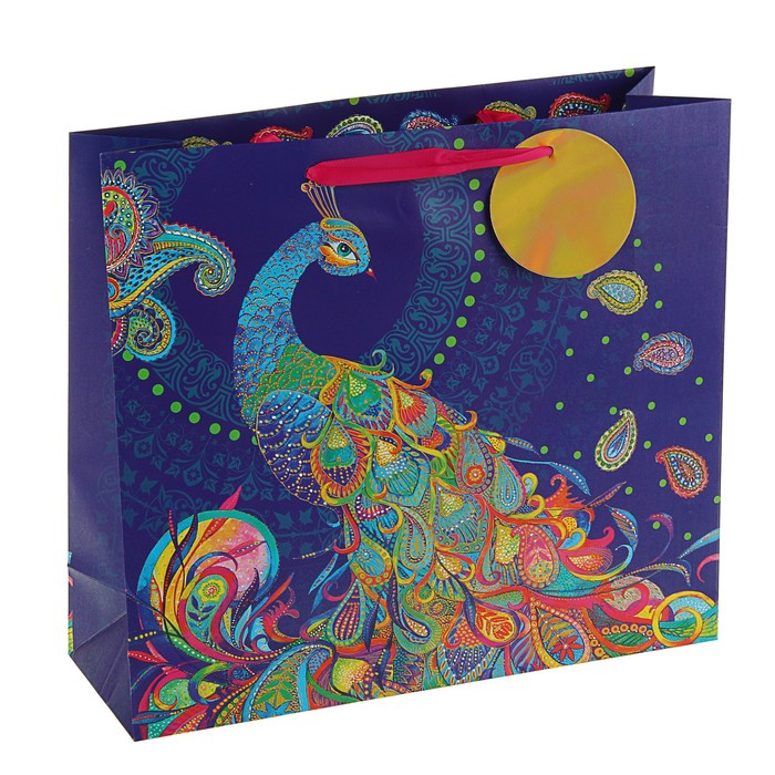 Пакет подарочный "Райская птица" люкс, 32 х 36 х 12 см