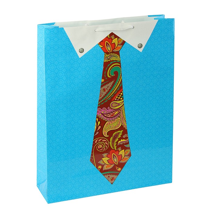 Пакет подарочный "Галстук", 36 х 26 х 11,5 см