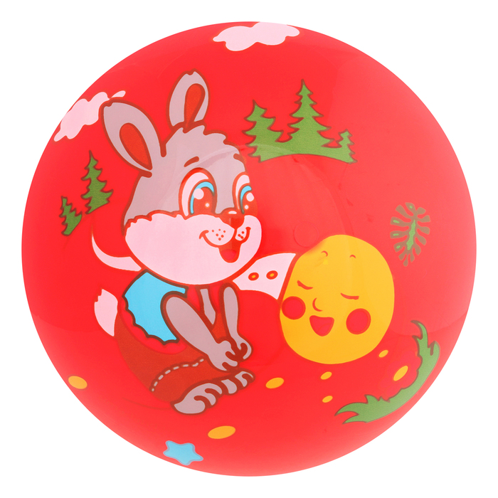 Мяч детский Зайка и Колобок, 22 см, 70 гр, цвета микс