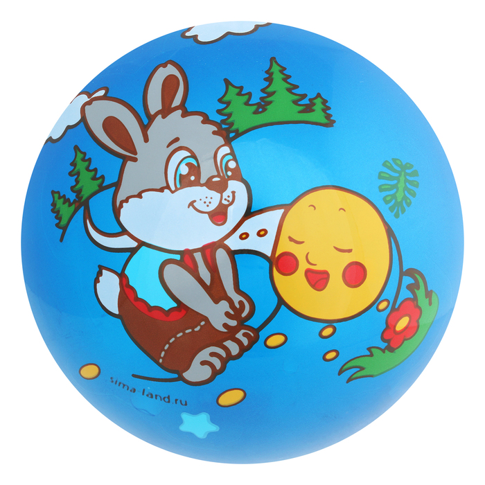 Мяч детский Зайка и Колобок, 22 см, 70 гр, цвета микс