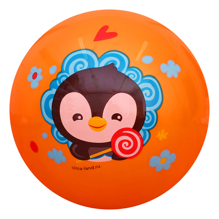 Мяч детский Пингвиненок, 22 см, 70 гр, цвета микс